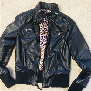 Ci Sono | Faux leather moto jacket